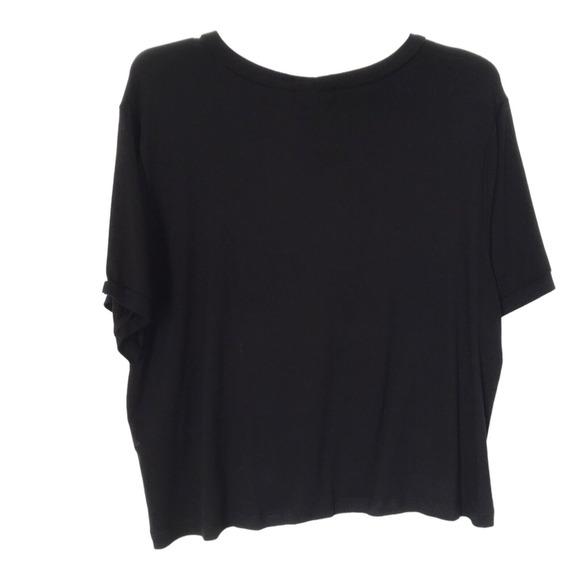 Fashion Nova Womens Top Size 3X Black Killin It Boxy Crop Tee Short Sleeve Sexy - Picture 4 of 9